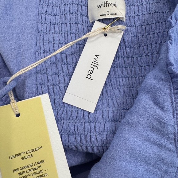 Aritzia Wilfred Cornflower Blue New Fable Mini Dress Size 4 NWT - Picture 7 of 8